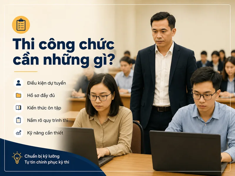 Tìm hiểu thi công chức cần những gì giúp ứng viên chủ động kiểm tra điều kiện trước khi đăng ký dự tuyển.