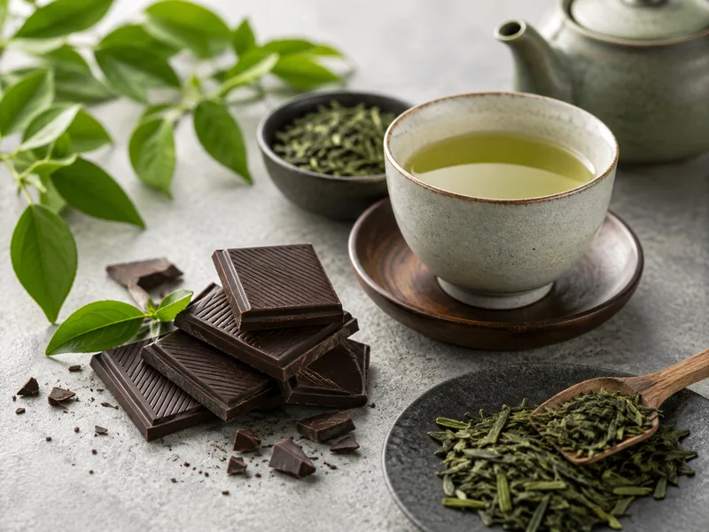 Socola đen và trà xanh cung cấp nhiều hợp chất thực vật, nhưng nên sử dụng với lượng phù hợp trong chế độ ăn.