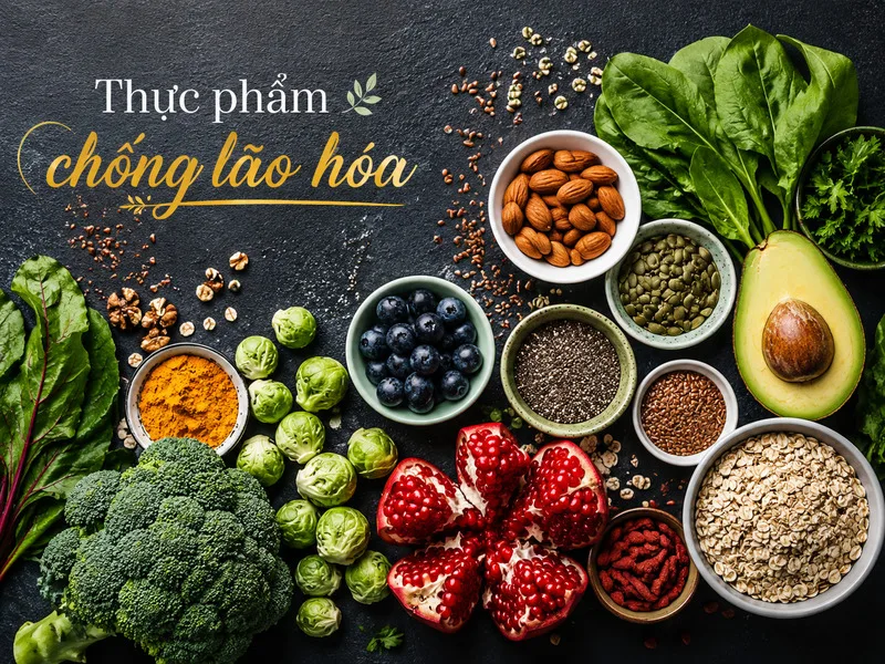 Thực phẩm chống lão hóa cung cấp nhiều vitamin, khoáng chất và chất chống oxy hóa cần thiết cho cơ thể.